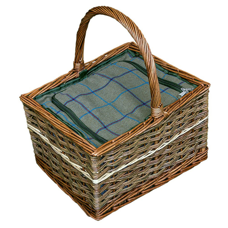 Brambly Cottage Wicker Picnic Basket with Fitted Cooler Wayfair.co.uk